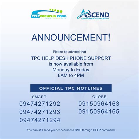 tpc hotline number 2024